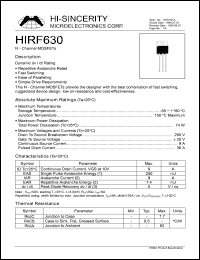 HIRF630 Datasheet