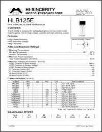 HLB125E Datasheet