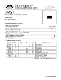HM27 Datasheet