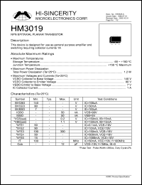 HM3019 Datasheet