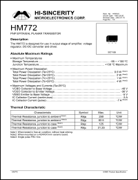 HM772 Datasheet