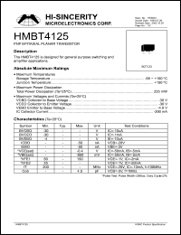 HMBT4125 Datasheet