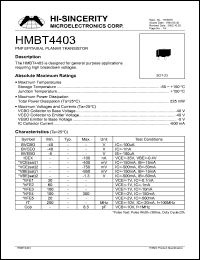 HMBT4403 Datasheet