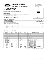 HMBT5551 Datasheet