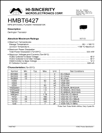 HMBT6427 Datasheet