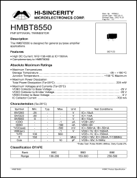 HMBT8550 Datasheet