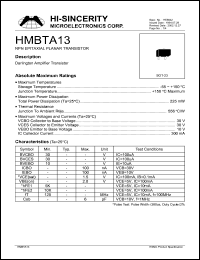 HMBTA13 Datasheet