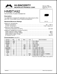 HMBTA92 Datasheet