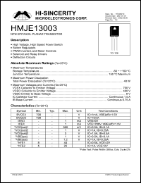 HMJE13003 Datasheet