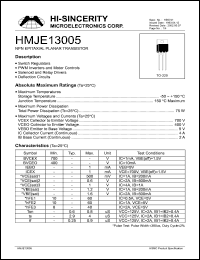 HMJE13005 Datasheet