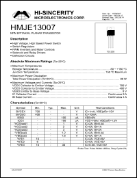 HMJE13007 Datasheet