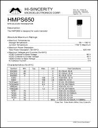 HMPS650 Datasheet