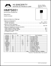 HMPS651 Datasheet