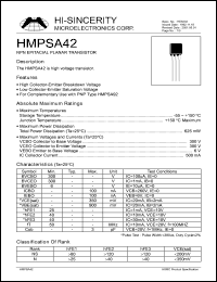 HMPSA42 Datasheet