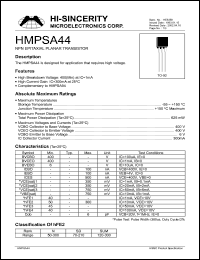 HMPSA44 Datasheet