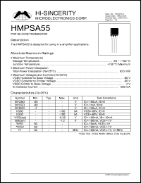 HMPSA55 Datasheet