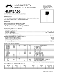 HMPSA93 Datasheet