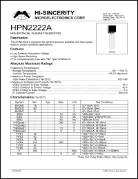 HPN2222A Datasheet