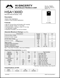 HSA1300D Datasheet