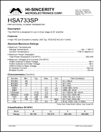 HSA733SP Datasheet
