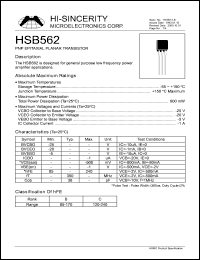 HSB562 Datasheet
