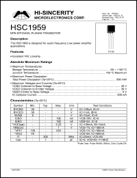 HSC1959 Datasheet
