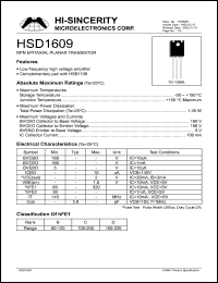 HSD1609 Datasheet