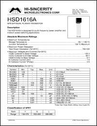 HSD1616A Datasheet