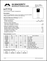 HT772 Datasheet