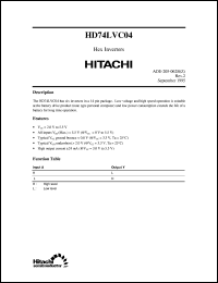 HD74LVC04 Datasheet