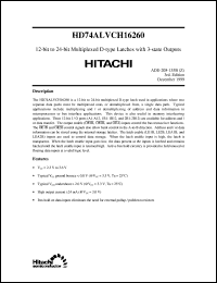 HD74ALVCH16260 Datasheet