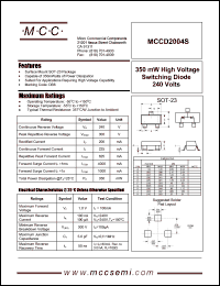 MCCD2004S Datasheet