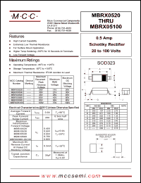 MBRX0520 Datasheet