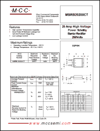 MBRB20200CT Datasheet