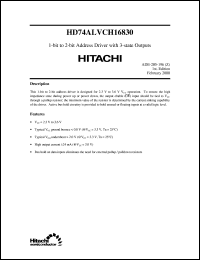 HD74ALVCH16830 Datasheet