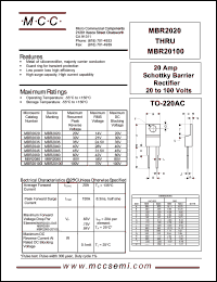 MBR2080 Datasheet