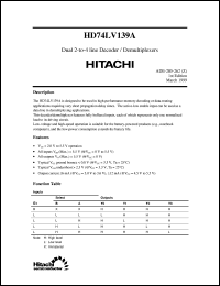 HD74LV139A Datasheet
