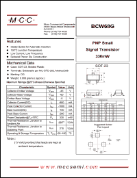 BCW68G Datasheet