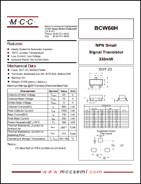 BCW66H Datasheet