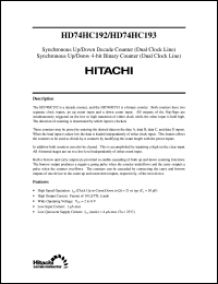 HD74HC193 Datasheet