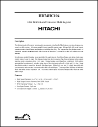 HD74HC194 Datasheet