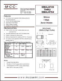 SMAJ4761A Datasheet