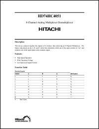 HD74HC4051 Datasheet