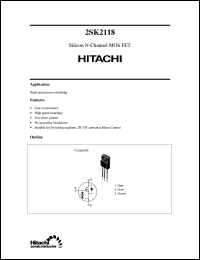 2SK2118 Datasheet