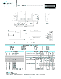 PC1602-D Datasheet