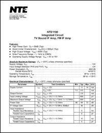 NTE1100 Datasheet