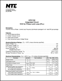 NTE1192 Datasheet