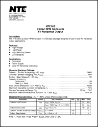 NTE165 Datasheet