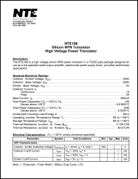 NTE198 Datasheet