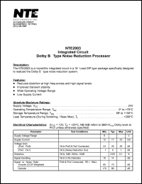 NTE2003 Datasheet
